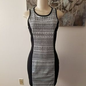 Bodycon black & white dress
